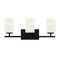 Designers Fountain Carmine 21in 3-Light Matte Black Modern Indoor Vanity Light with Etched Glass Shades D239M-3B-MB - alternate 1